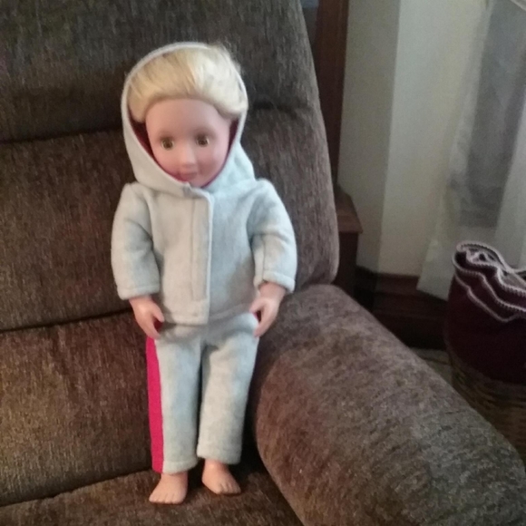 Handmade American Girl Doll Pattern OSU 2 PC Fleece Jogger Outfit - Picture 2 of 2